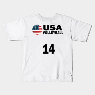 USA Volleyball #14 T-shirt Design Kids T-Shirt